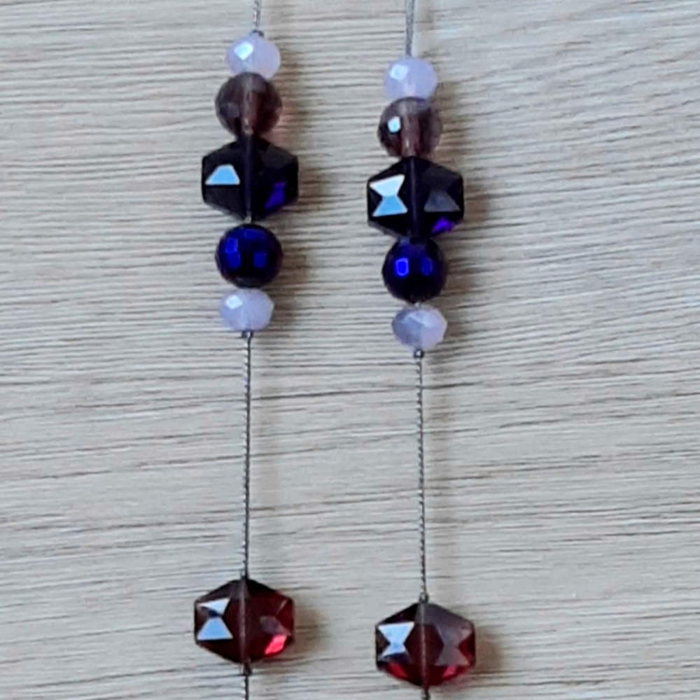 17in Shades of purple beaded necklace